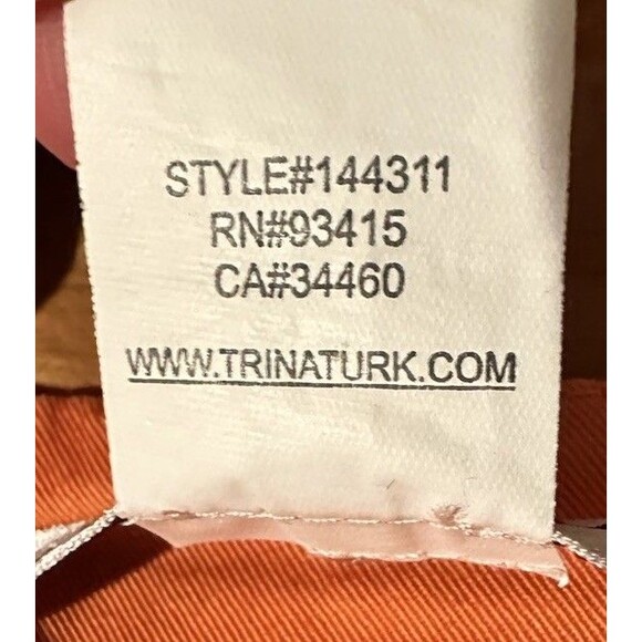 Trina Turk Orange Hot Mini Shorts Size 4 Summer Vacation Resort Beach - Picture 7 of 9